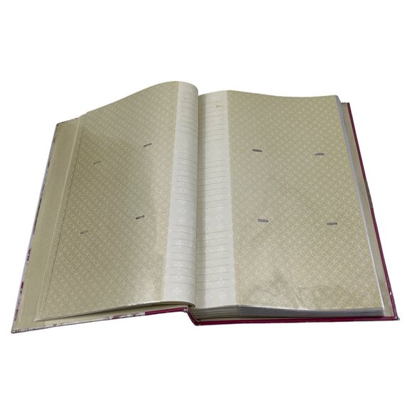 Floral Photo Album With Burgundy Accent Slip-In Pages By Connoisseur Frames 96a - Picture 10 of 13